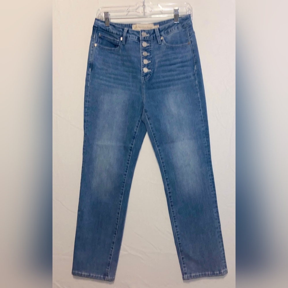 Soft Surrounding Womens Button Fly Jeqns